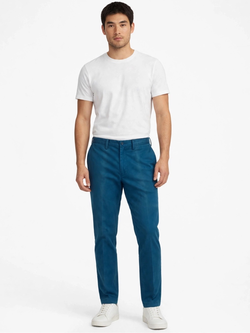 Nautica Slim Fit Men’s Chinos 40x30 Teal Blue 100% Cotton Flaw Work Casual